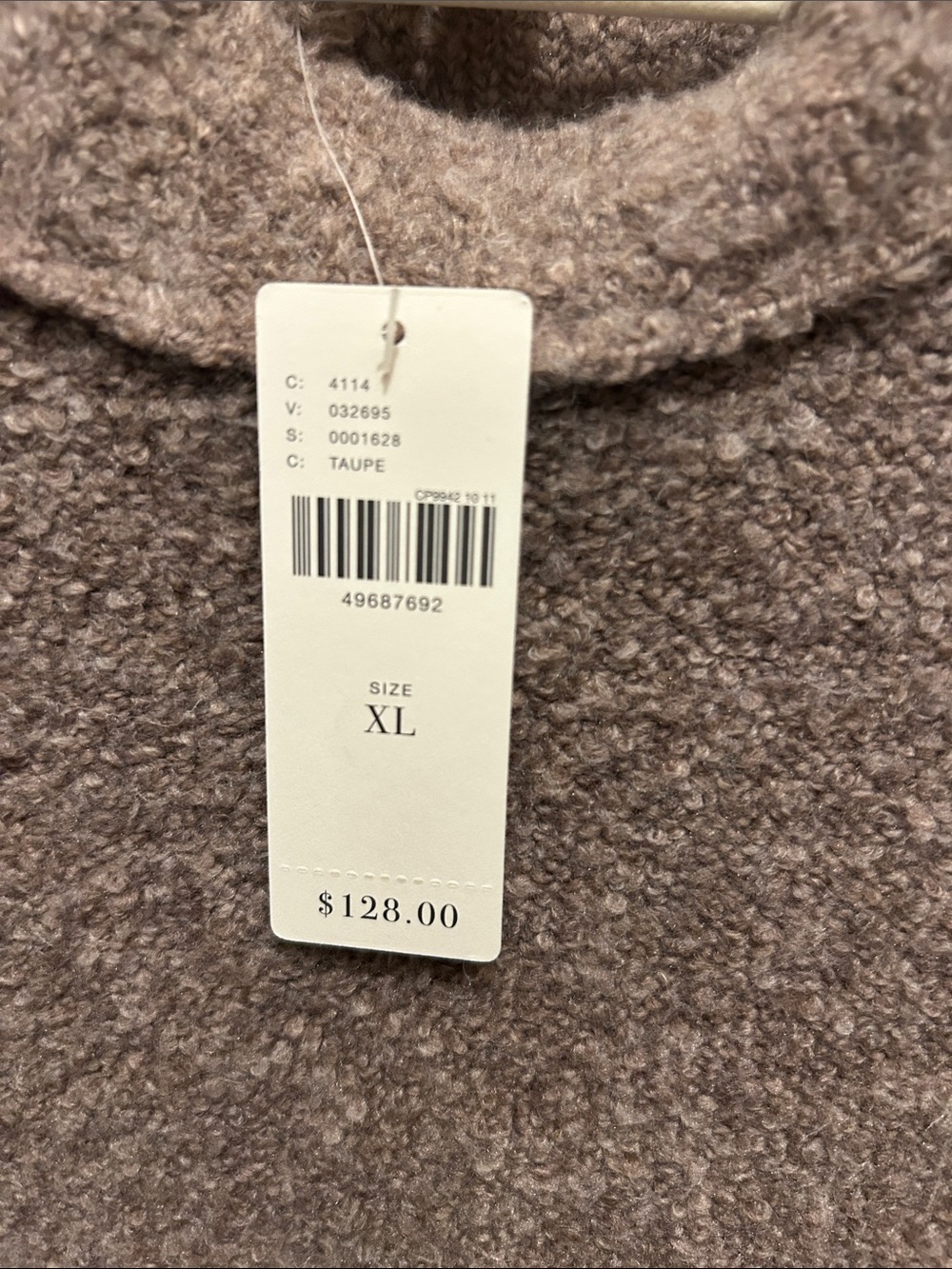 ⭐️ ANTHROPOLOGIE ⭐️MOTH NWT Taupe Cutout Detail Crewneck Sweater - Picture 2 of 9